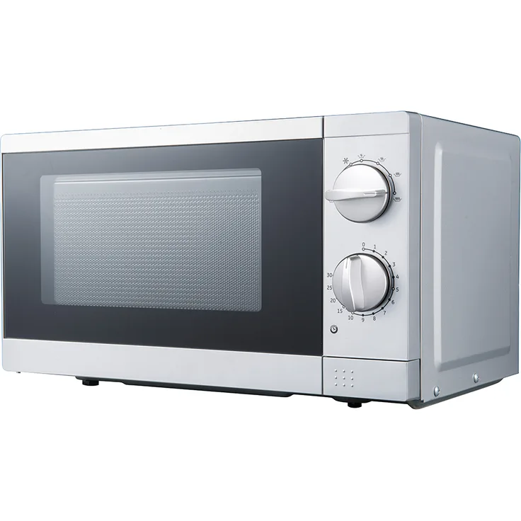 PKM Unterbau-Mikrowelle MW700-17, Standgerät, 700 Watt, 17 Liter Garraum, silber, Timer, inkl. Befestigungsmaterial