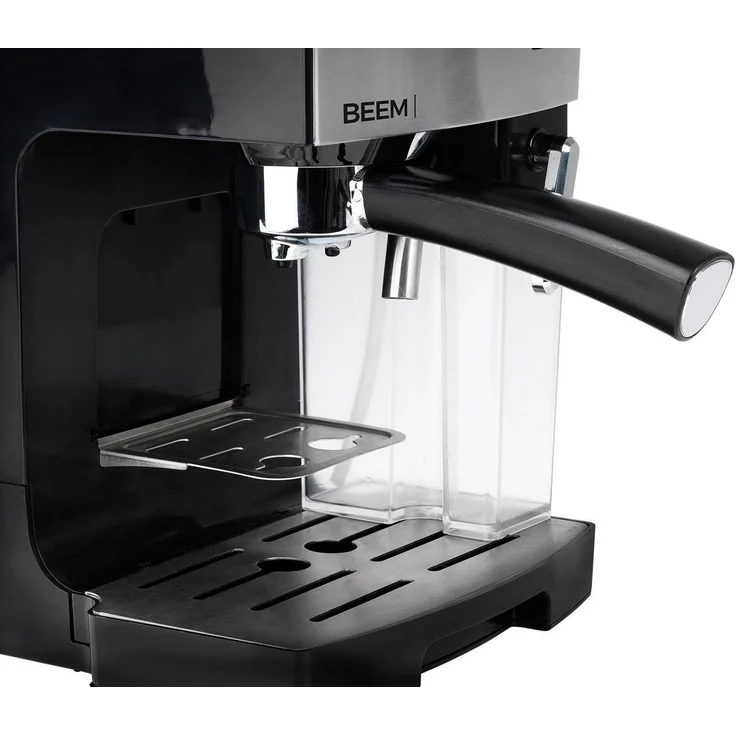 BEEM CLASSICO Espresso-Siebträgermaschine - 19 bar, Silber, Integrierter Milchtank und Dampfdüse, Abnehmbarer Wassertank, 1.450 W – Bild 4