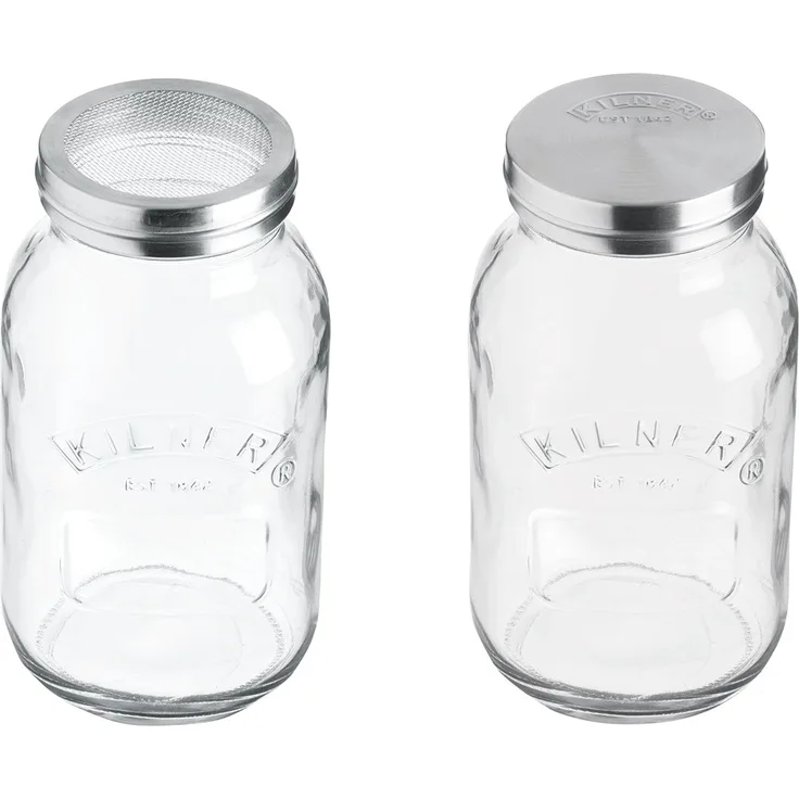 Kilner Puderzuckerstreuer, Kakaostreuer, Mehlstreuer, Streuer - Glas - 1 Liter