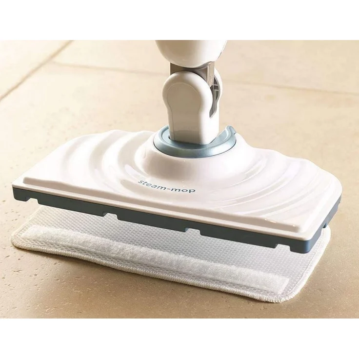 Black + Decker FSM1605 Steam Mop Basic, 1300W Dampfbesen, inklusive 1 Pad, abnehmbarer Wassertank mit Filter, weiß-türkis – Bild 4