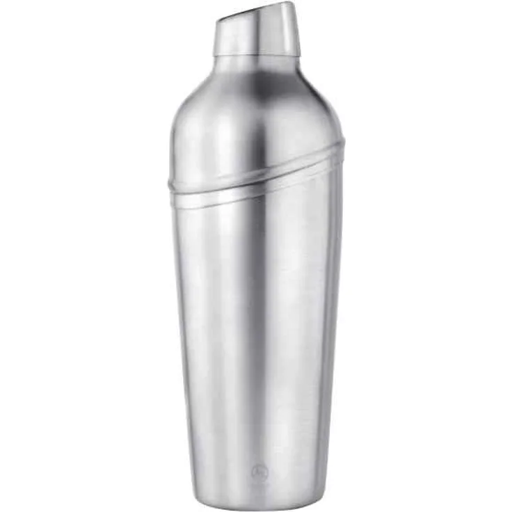 Leopold Vienna Cocktailshaker, 3-teilig, Fassungsvermögen: 700 ml, Material: Edelstahl, silberfarben, Maße: 8.6 x 8.6 x 23.8 cm