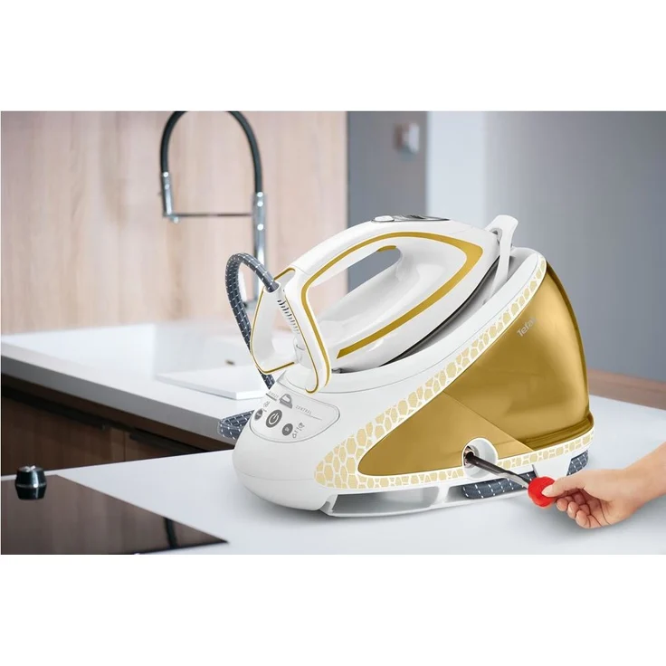 Tefal GV9581 Pro Express Ultimate Dampfbügelstation, 8 bar Dampfdruck, Durilium Autoclean, weiß-gold – Bild 4