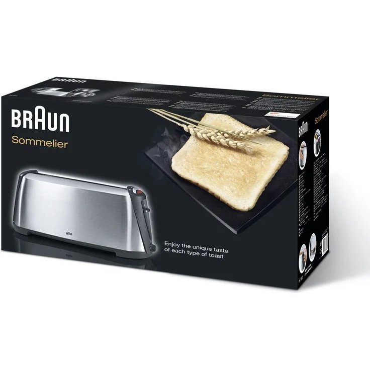Braun Sommelier HT 600 langschlitztoaster (1000 W, Brötchenaufsatz) silber – Bild 6