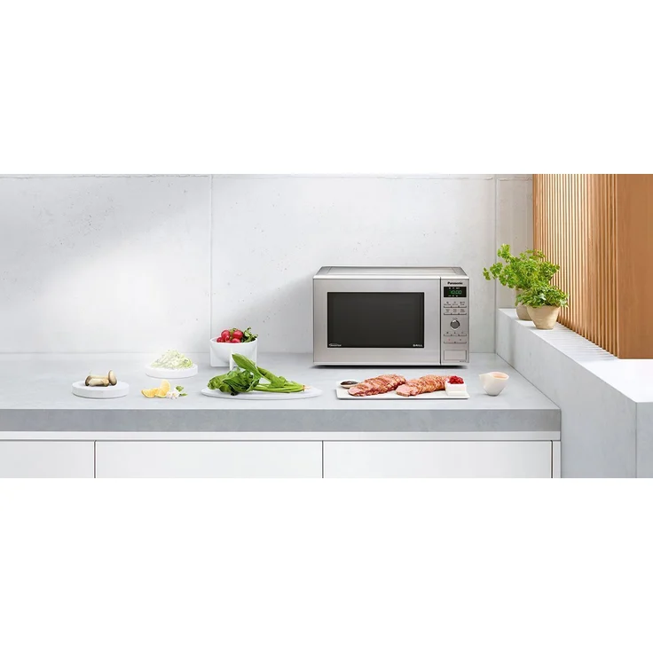 Panasonic NN-GD37HSGTG Mikrowelle mit Grill, Standgerät, 1000 Watt, Inverter Mikrowelle, 23 Liter Garraum, edelstahl-schwarz – Bild 3