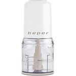 Beper Universal-Zerkleinerer mit doppelter Klinge für gleichmäßiges Mahlen und Zerkleinern, Stahlklinge, 400 W, Behälter 0,5 L - Weiß