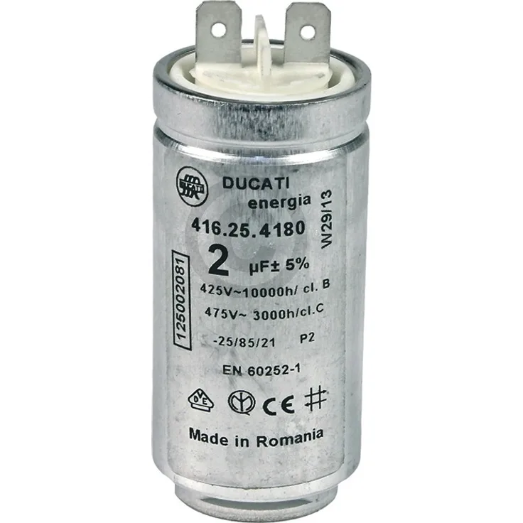 Kondensator AEG 125002081-3 2µF 425-475V mit Steckfahnen für Trockner