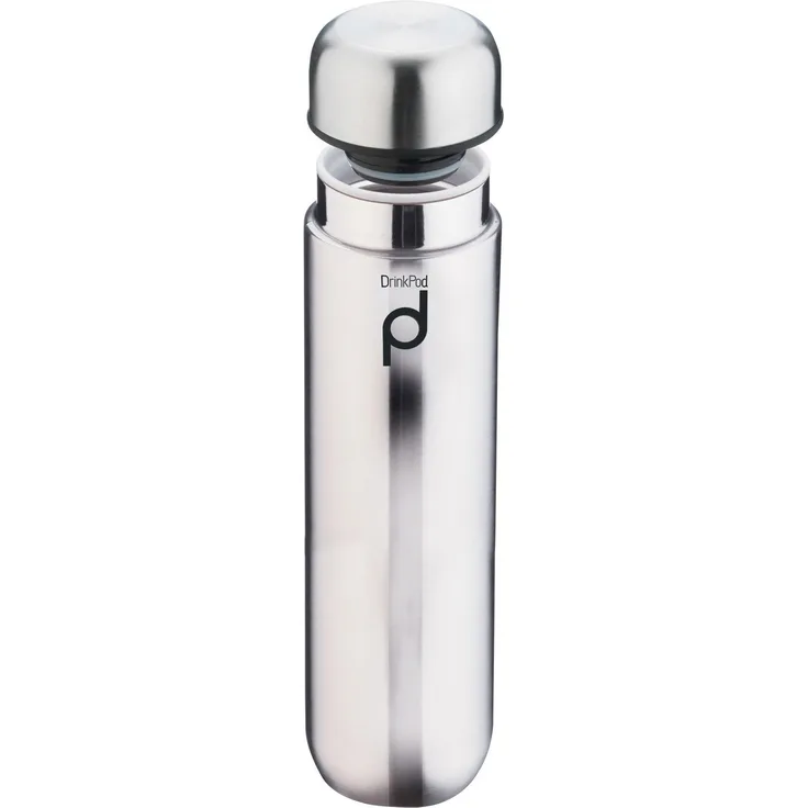 Pioneer DrinkPod Isolierflasche aus Edelstahl 0,3 L Doppelwandig Thermo-Lebensmittelbehälter 6 Stunden Heiß 24 Stunden Kühl Auslaufsicher BPA-Frei - Hochglanz