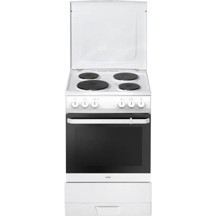 Amica SHE 11640 W, Herd, A, Standgerät, Betriebsart Ofen elektrisch, Betriebsart Kochfeld elektrisch, Anzahl Kochfelder 4, Volumen 66 l, Breite 60 cm, Selbstreinigung ja, hydrolytische Selbstreinigung, Ober-Unterhitze (konventionell)