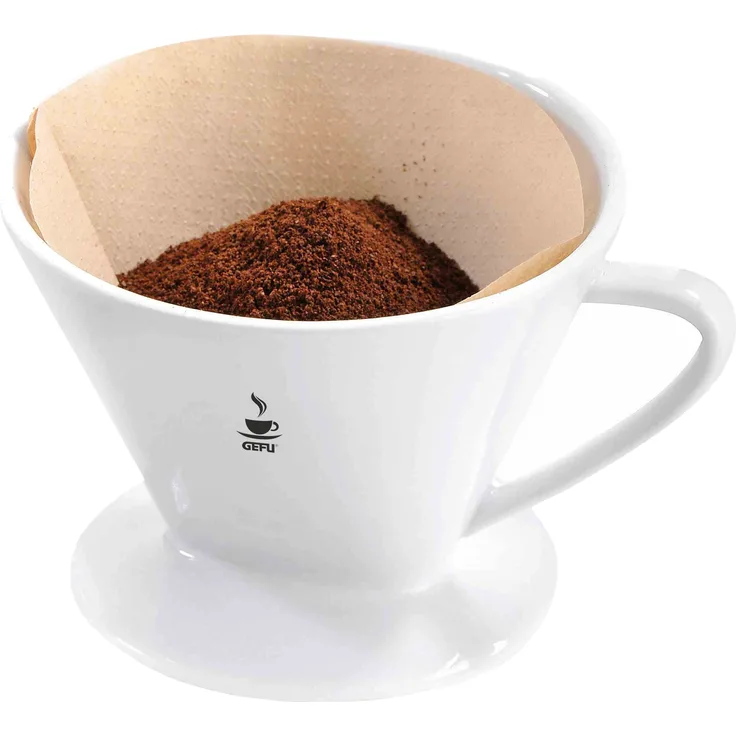 GEFU ge16025 Kaffeefilter, Keramik, weiß, 12 x 10 x 8,5 cm