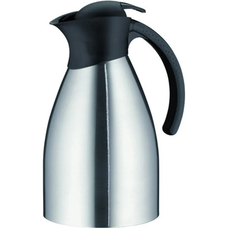 alfi 0787.205.150 Isolierkanne Bono, Edelstahl mattiert 1,5 l, doppelwandiger Edelstahl, 12 Stunden heiß, 24 Stunden kalt – Bild 1