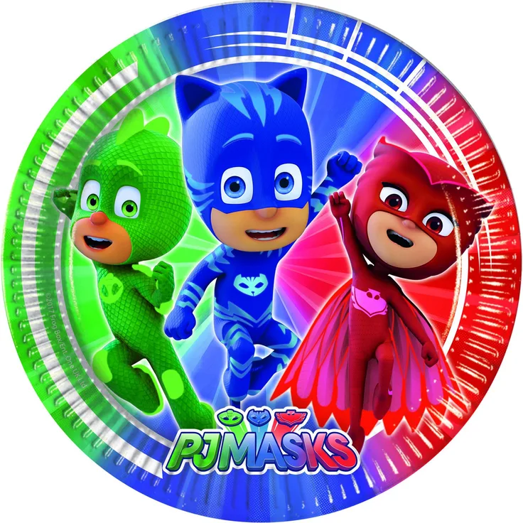 PJ MASKS 8 Pappteller 23cm