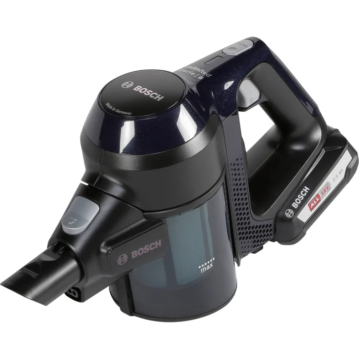 Bosch BBS611PCK Unlimited Serie 6 Handstaubsauger, 30 min Akkubetrieb, Akkuwechsel-Option, blau – Bild 5