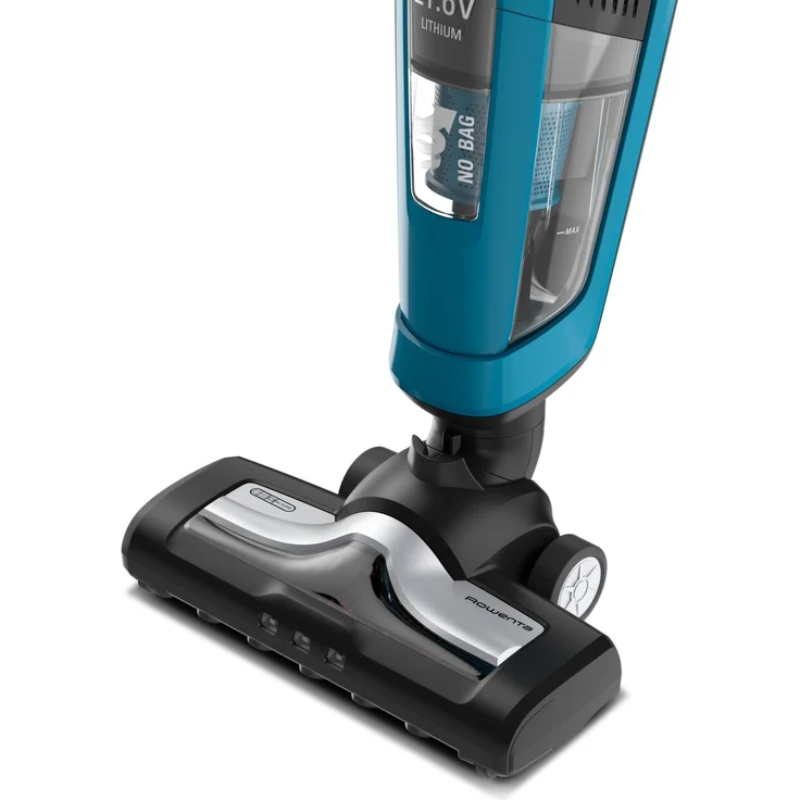 Rowenta RH6751WH Dual Force Handstaubsauger, 45 min Akkubetrieb, Zyklon-Technologie, LED-Frontlicht, freistehend, blau-schwarz – Bild 5