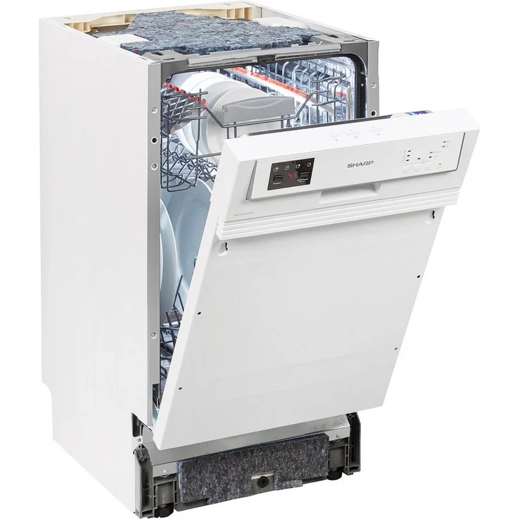 Sharp QW-HS12S47EW-DE, Geschirrspüler, E, Geräuschemissionsklasse C, Geräuschemissionen 47 Dezibel – Bild 4