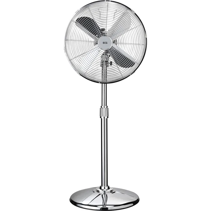 ECG FS40N FS 40 N Standventilator, drei Leistungsstufen, 45 Watt, oszillierend, Edelstahl