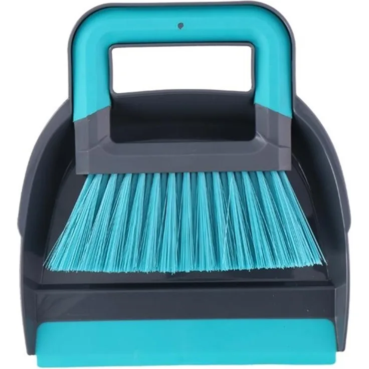 kehrschaufel und Dose 19 x 21,5 cm blau