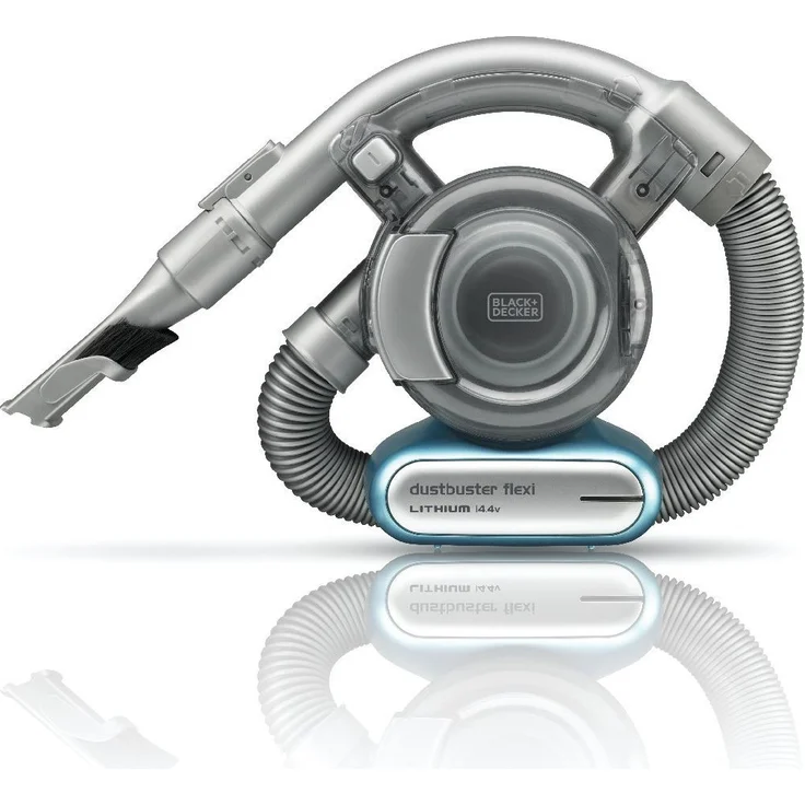 Black + Decker Lithium Dustbuster Flexi PD1420LP – 14,4V Akku Handstaubsauger mit flexiblem Saugschlauch – Beutel- und kabellos – 1 x Staubsauger inkl. Ladestation, Flusen- und Haaraufsatz – Bild 1