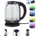 Grafner Digitaler Design-Wasserkocher Glas mit Farbwechsel 1,7L 2200W kabellos TÜV , GS geprüft