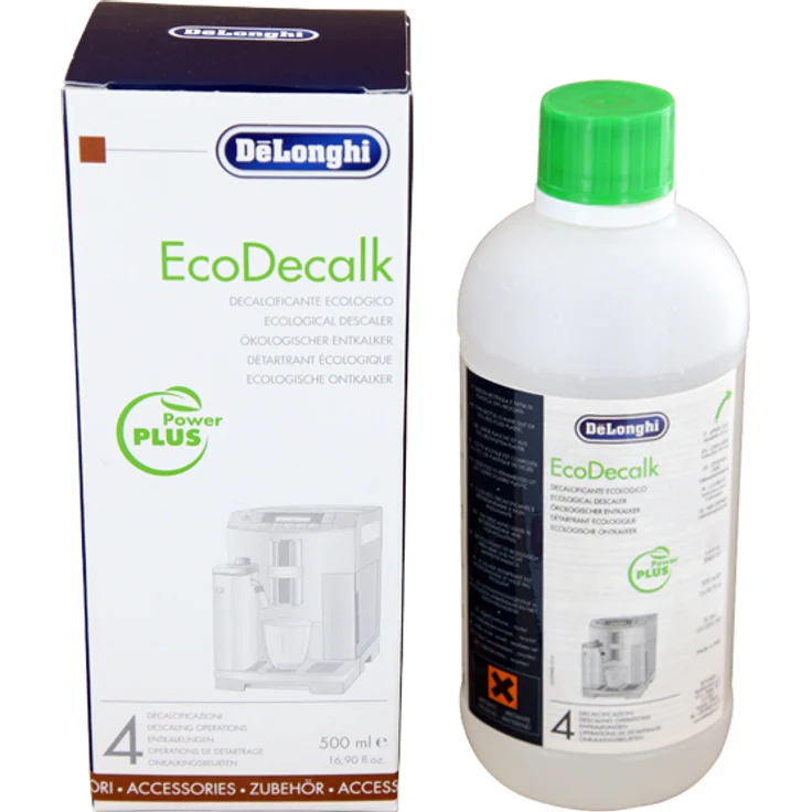 De'Longhi Entkalker EcoDecalk für Kaffevollautomaten, 2x 500 ml, DLSC500 – Bild 1