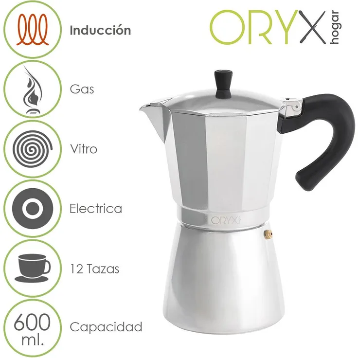 ORYX Espressokocher, für Induktionskochplatten geeignet 600 ml