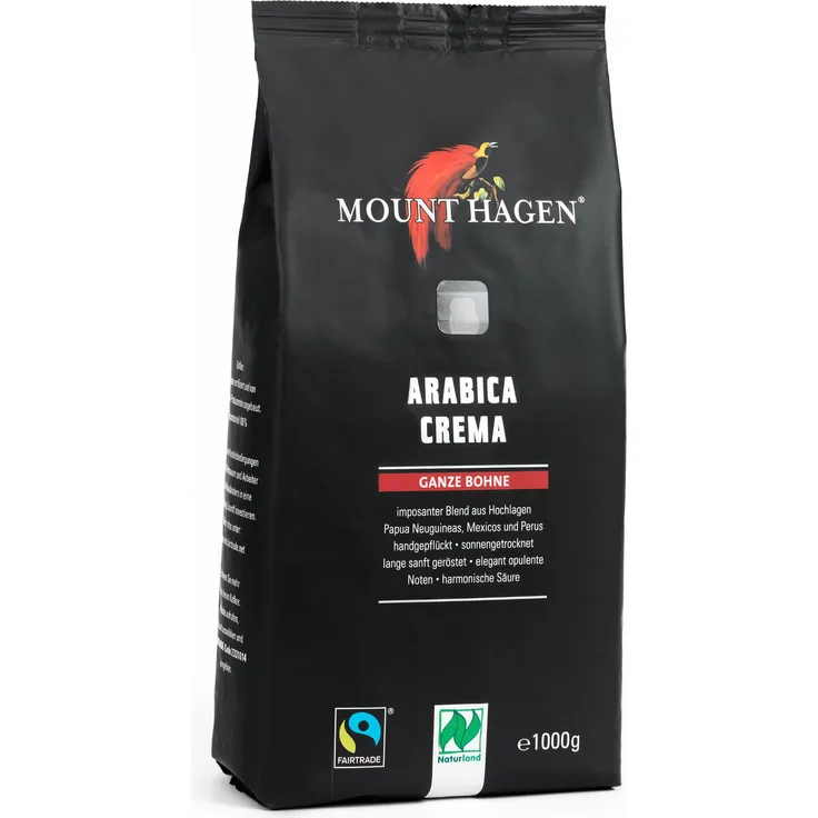 Mount Hagen Röstkaffee, ganze Bohne, FairTrade, 1 kg