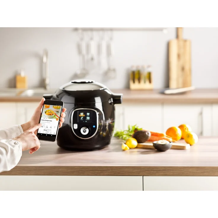 Krups CZ7158 Cook4Me+ Connect Multikocher, 1600 Watt, elektrischer Schnellkochtopf, inkl. e App, Bluetooth Steuerung, 4 Liter Fassungsvermögen, schwarz-grau – Bild 6