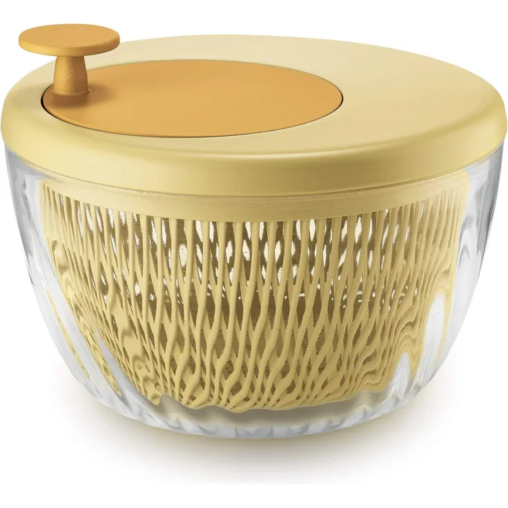 Guzzini Spin e Store Kitchen Active Design Salatschleuder, Yellow, 26 cm
