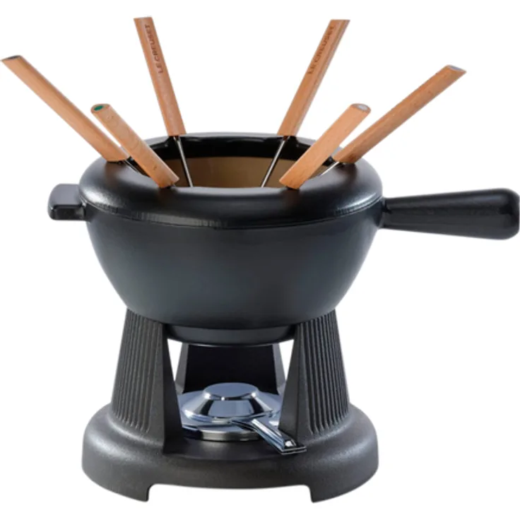 Käse-Fondue Schwarz Gusseisen Le Creuset