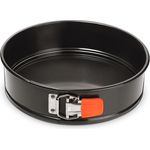 Le Creuset Antihaft Springform, Rund, Ø 20 cm, PFOA-frei, Sauerteigbeständig, Aus Karbonstahl gefertigt, Anthrazit-Orange