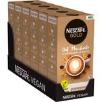Nescafé Gold Oat Typ Macchiato, Getränkepulver (aus löslichem Bohnenkaffee und Haferdrink, koffeinhaltig) 6er Pack (à 6 x 16 g Sticks)