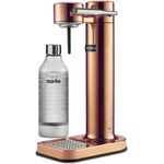 Aarke Carbonator II Wassersprudler, Edelstahl Gehäuse, inkl. 0,8L PET-Flasche (BPA frei), kompatibel mit handelsüblichen 60L CO2 Zylindern, Kupfer