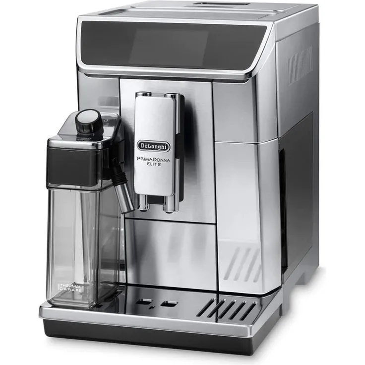 De'Longhi ECAM 650.75.MS Prima Donna Elite Kaffeevollautomat, Edelstahl, TFT Touch-Screen-Farbdisplay,15 bar Pumpendruck, silber, 470 x 260 x 360 mm, mit Milchsystem und integriertem Mahlwerk