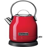 KitchenAid 5KEK1222 EER Edelstahl-Wasserkocher, 2200W, 1,25 L, Abschaltautomatik, Trockengehschutz, Kontrollleuchte, rot