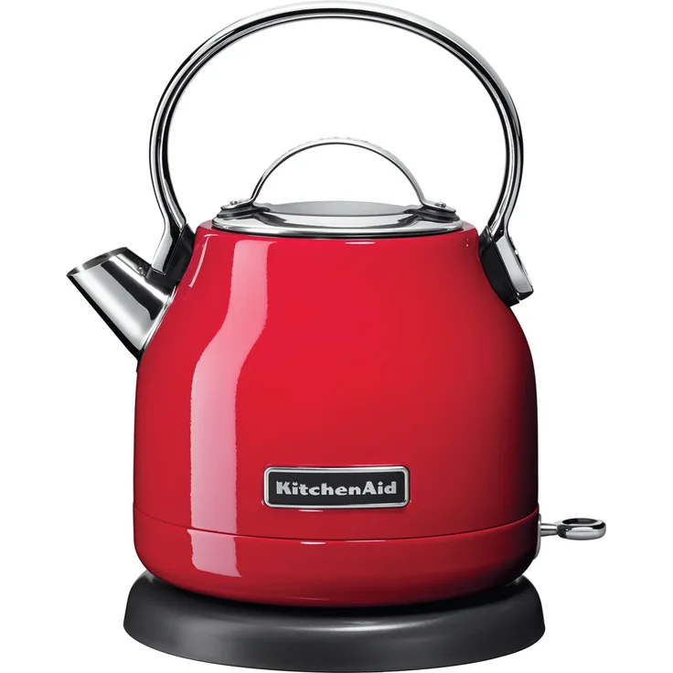 KitchenAid 5KEK1222 EER Edelstahl-Wasserkocher, 2200W, 1,25 L, Abschaltautomatik, Trockengehschutz, Kontrollleuchte, rot