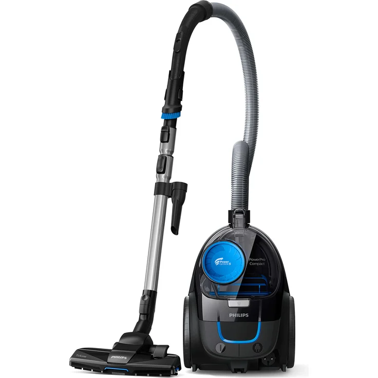 Philips beutelloser Staubsauger PowerPro Compact FC9331-09 (1,5 L Staubvolumen, integriertes Zubehör) schwarz  – Bild 7