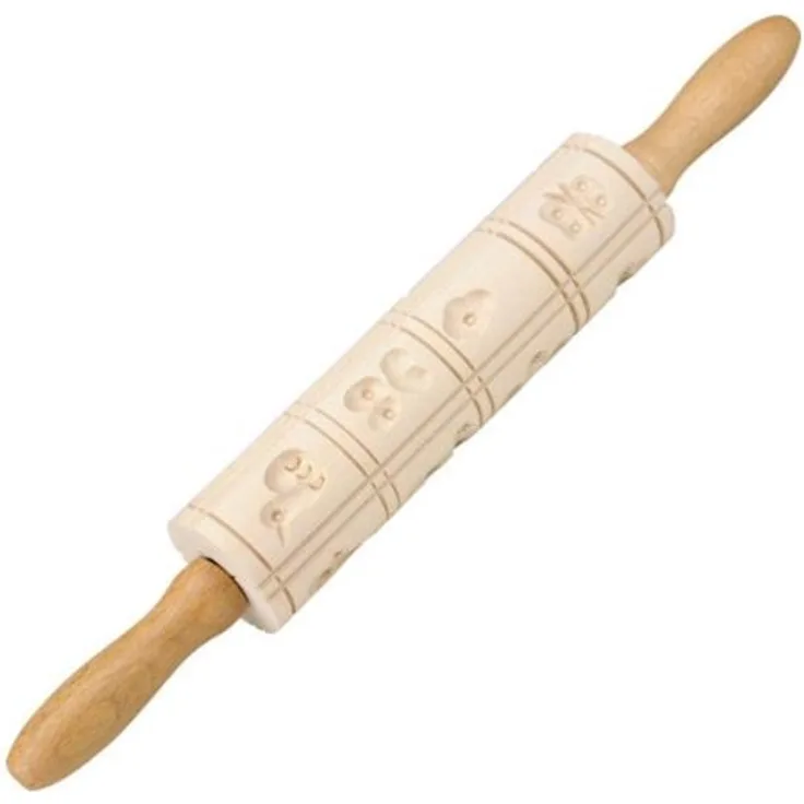 Städter 848108 Springerlesmodel Rolle mit 16 Motiven Springerleswalze, Holz, braun, 40 x 20,5 x 5 cm,