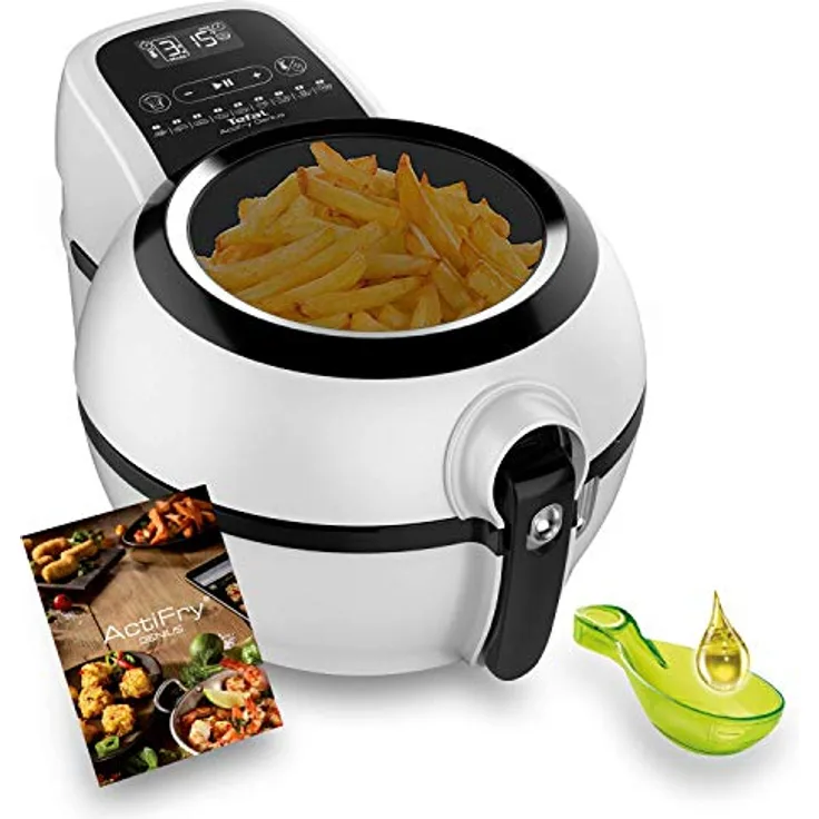 Tefal Actifry Genius Snaking FZ761015 Fritteuse ohne Öl, 1,2 kg, mit 9 Automatikprogrammen und Snackzubehör, intuitives Touchpad und Rezept, spülmaschinengeeignet
