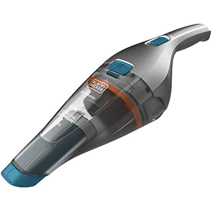 Black + Decker Akku-Handstaubsauger Dustbuster (beutellos – 7,2V Kabelloser + beutelloser Staubsauger mit Fugendüse, Polsterbürste und Ladestation mit Wandhalterung) NVC215WA – Bild 1