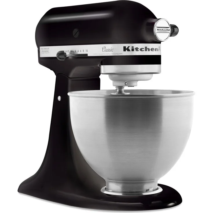 KitchenAid Classic 5K45SSEOB Küchenmaschine mit Direktantrieb, 275W, 4,3 L Edelstahlschüssel, onyx schwarz, Serie: 5K45SS – Bild 4