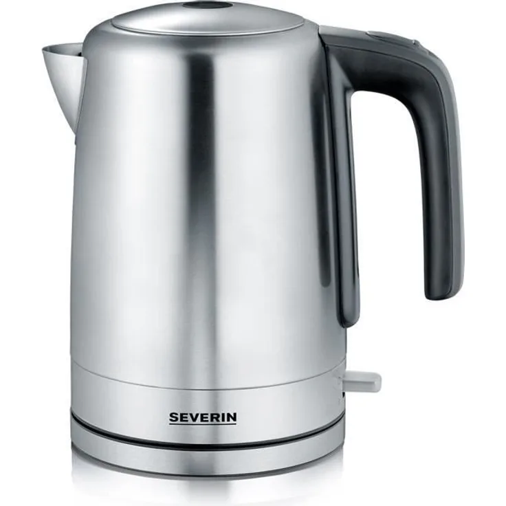 SEVERIN Wasserkocher, 1,7 L, ca. 2.200 W, WK 3497, Edelstahl-Schwarz