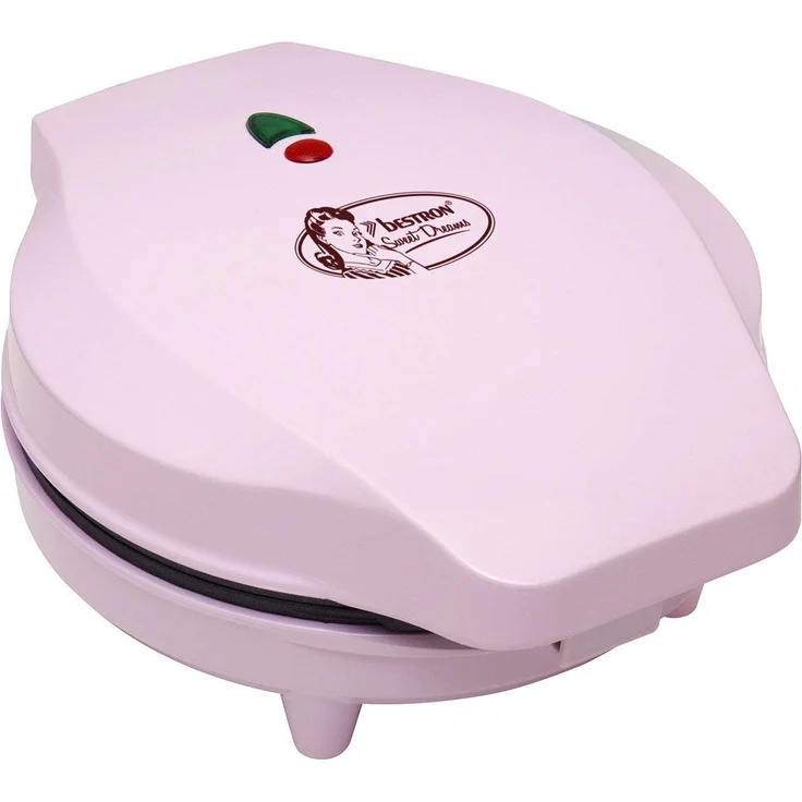Bestron Waffeleisen für klassische Herzwaffeln, Retro Design, Sweet Dreams, 700 Watt, Rosa – Bild 4