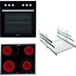 Bauknecht HEKO H500 Herd-Kochfeld KombinationGlaskeramik-Kochfeld (60 cm) Hydrolyse-SelbstreinigungssystemPowerHeißluftBackauszug mit 3 Ebenen