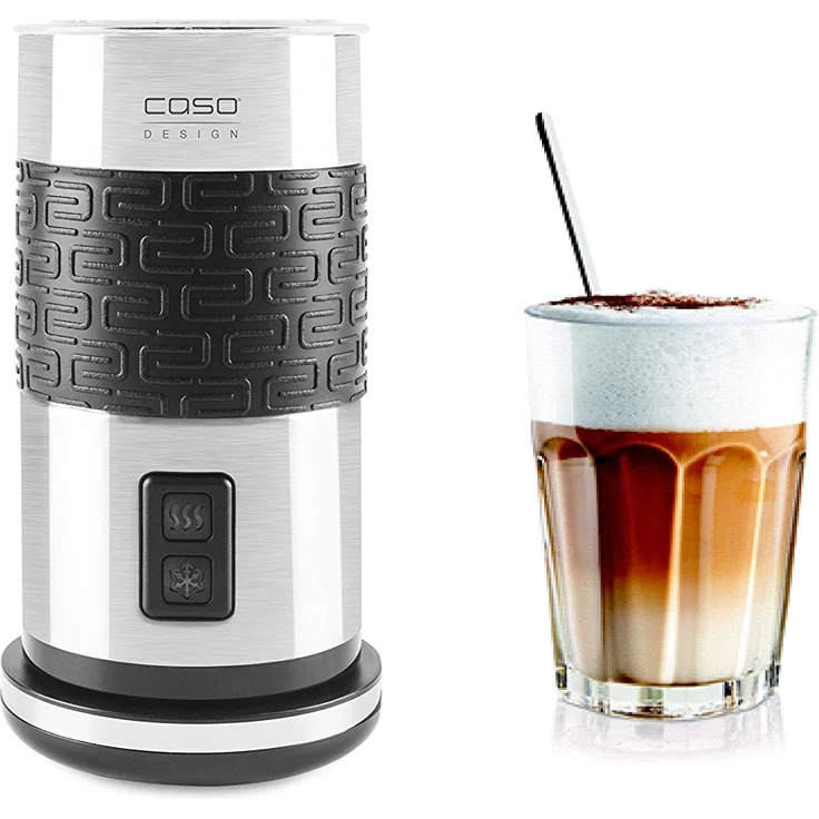 CASO Fomini Crema 1662 Design Milchaufschäumer, für cremigen Milchschaum kalt und heiß, ideal für Latte Macchiato, Kakao, inox, Cappuccino oder Frappé, hochwertiges Edelstahlgehäuse, leichte Reinigung – Bild 2