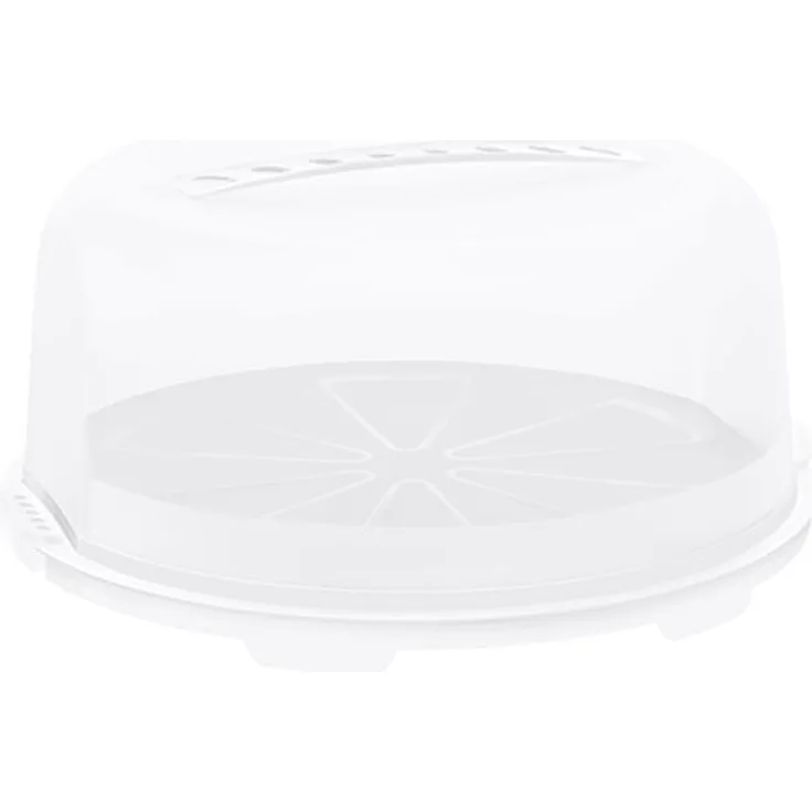 Rotho Fresh Tortenglocke, Kunststoff BPA-frei, weiss - transparent, 35,5 x 34,5 x 16,5 cm