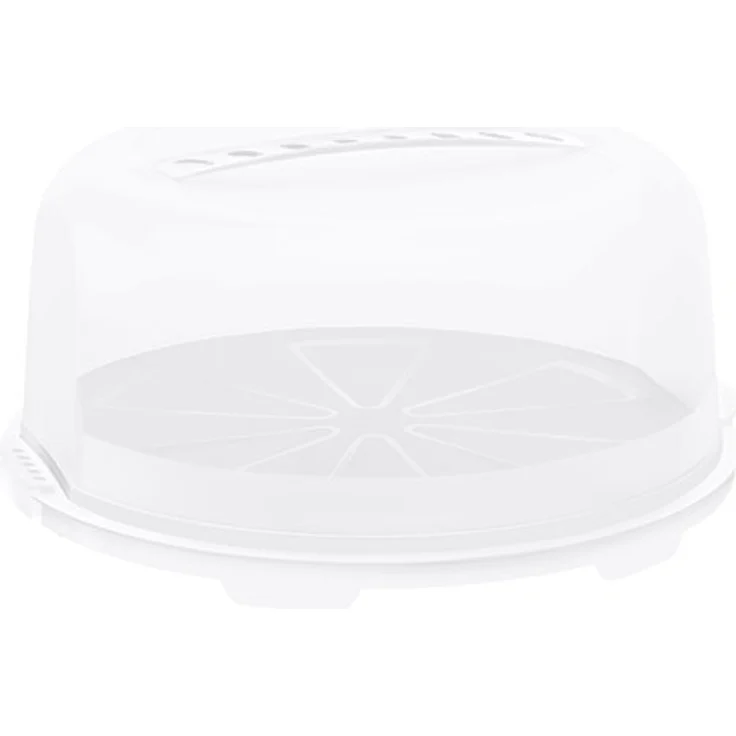 Rotho Fresh Tortenglocke, Kunststoff BPA-frei, weiss - transparent, 35,5 x 34,5 x 16,5 cm