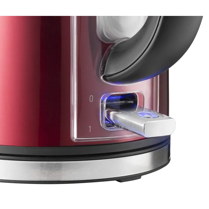 Grundig WK 6330 Wasserkocher Red Sense, 3000W, 1,7L, Edelstahlkorpus, rot metallic – Bild 3