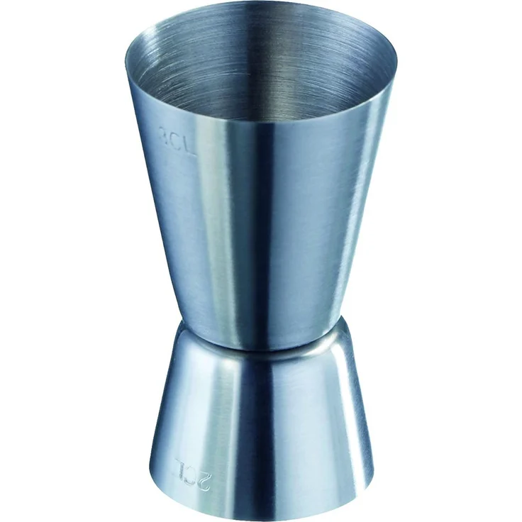 Westmark Kleiner Messbecher-Barmaß, Jigger für Cocktails, 2 Maßeinheiten: 2-3 cl, Rostfreier Edelstahl, Silber, 62782260