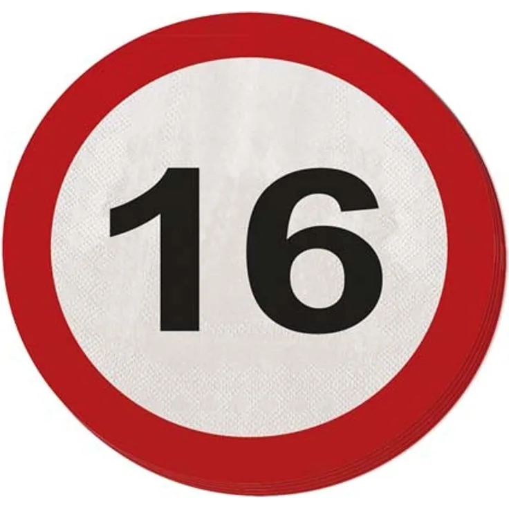 Runde Servietten mit Zahl 16 - Preisvergleich