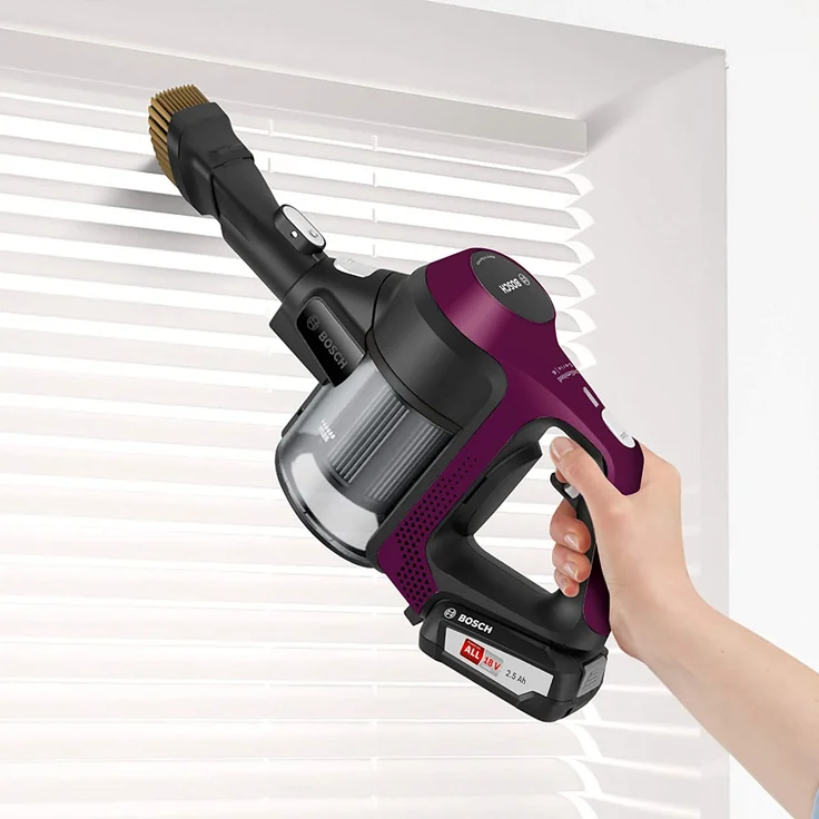 Bosch BCS6111P Unlimited Serie 6 Handstaubsauger, 30 min Akkubetrieb, Akkuwechsel-Option, blackberry-schwarz – Bild 4