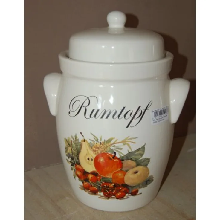 Schmitt und Sohn Steinzeug Rumtopf inkl. Rezepte weiß Steingut